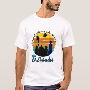 CAMISETA ESTAMPADA EL PAIS MAS BELLO EL SALVADOR