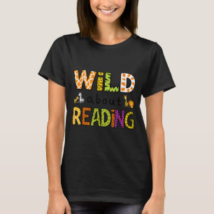 Camiseta Estampado animal lee un personaje de libro niños s