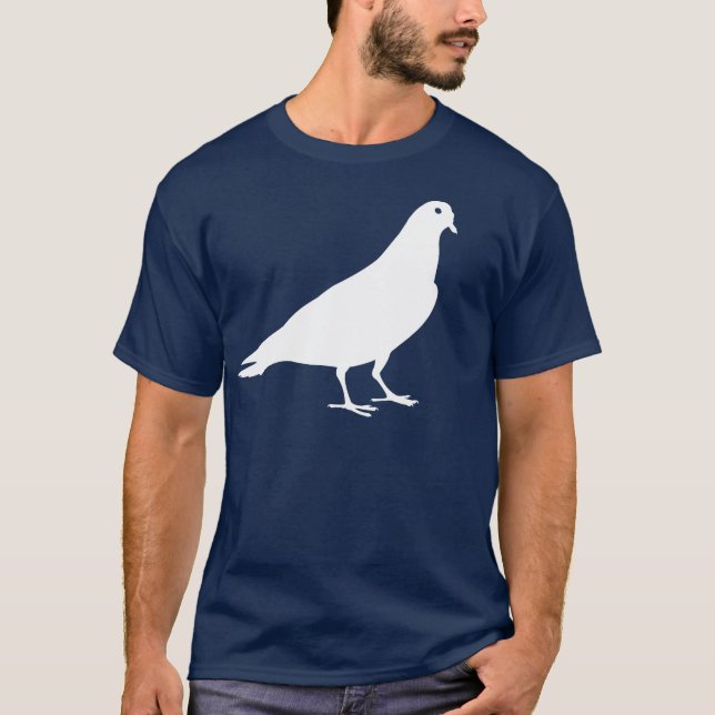 Camiseta Estampado de animales blanco de la paloma (Anverso)