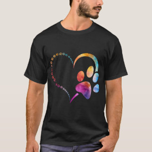 Camiseta Estampado de colorido Tie Dye de la huella de la p