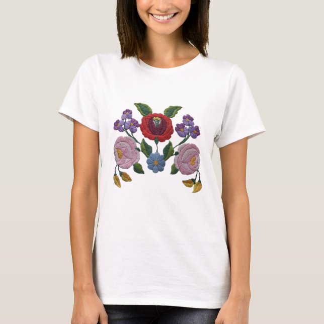 Camiseta Estampado de flores de Kalocsai (Anverso)