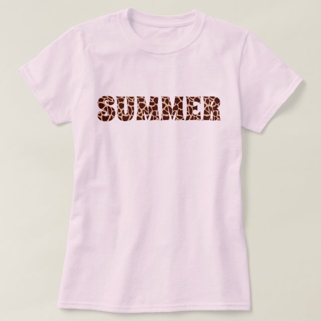 Camiseta Estampado de girafa del verano (Diseño del anverso)