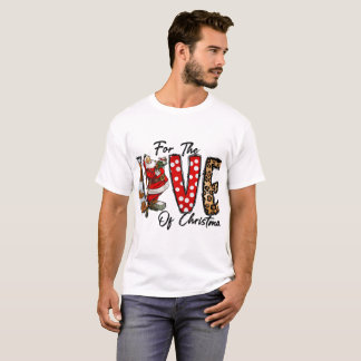 Camiseta Estampado de leopardo AMOR de Navidad Búfalo Cuadr