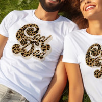Estampado de leopardo Cool Dad Matching Mommy and
