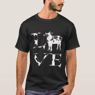 Camiseta Estampado de vaca lindo Amo las vacas Mujeres Niño