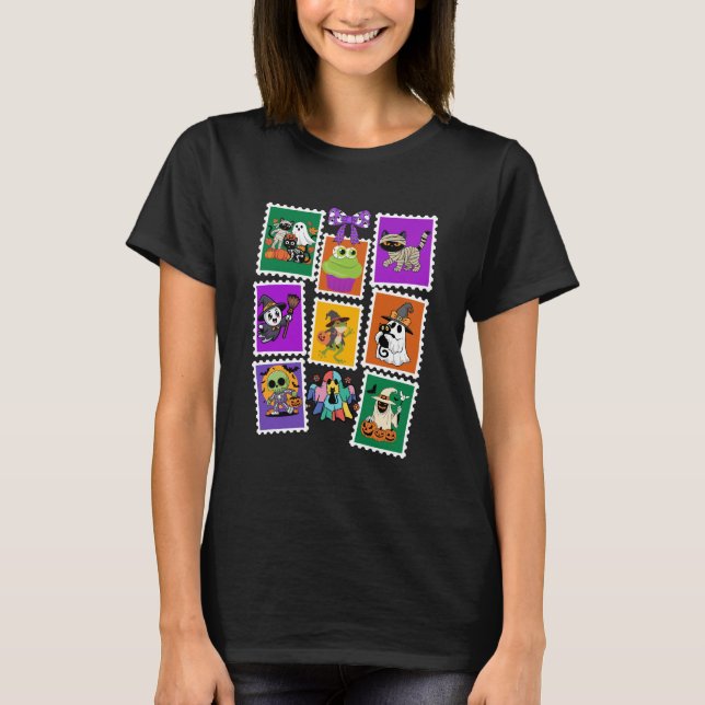 Camiseta Estampado retro de halloween vintage (Anverso)