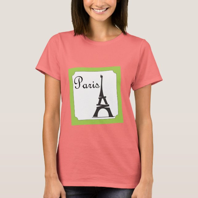 Camiseta Estampado verde de París (Anverso)