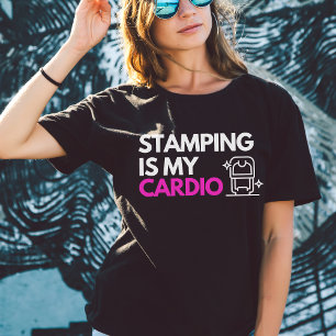 Camiseta Estampar es mi Notario Rosa Caliente Cardio Negro