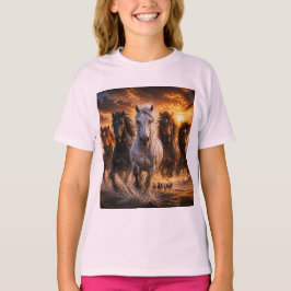 Camiseta Estampida de Espíritu Salvaje – Arte de Caballos M