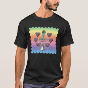 Camiseta Estampilla arcoiris Banderas Estadounidenses Incen