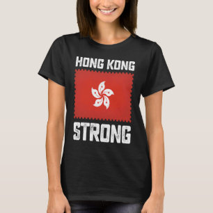 Camiseta Estampilla de bandera hongkonesa a favor de la dem