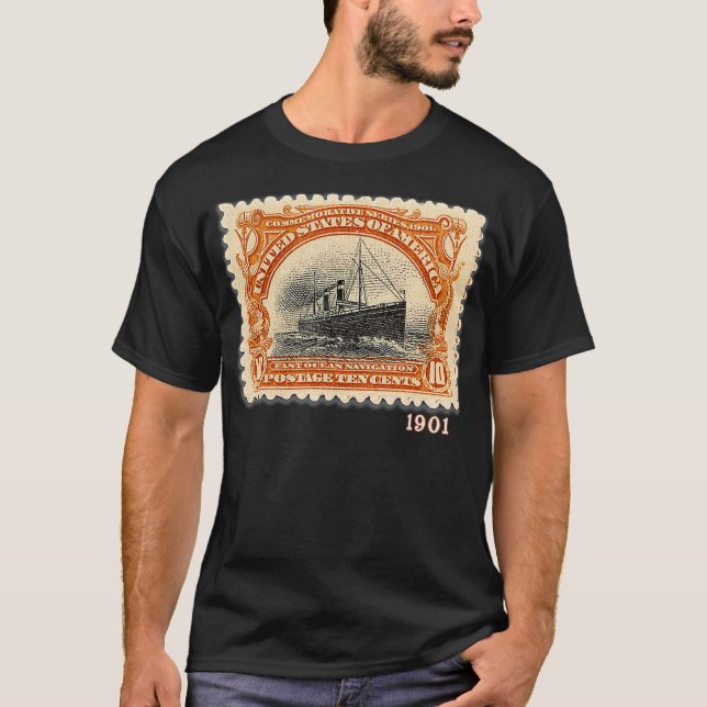 Camiseta Estampilla de Estados Unidos de 1901 conmemorativa (Anverso)