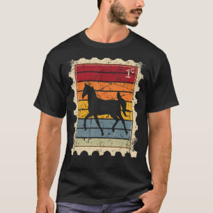 Camiseta Estampilla De Poescenario Con Caballo De Atardecer