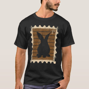 Camiseta Estampilla De Poescenario con conejos conejos