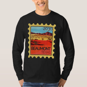 Camiseta Estampilla De Poescenario Con El Paisaje Del Desie