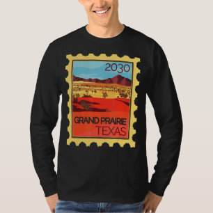 Camiseta Estampilla De Poescenario Con Gran Prairie De Pais