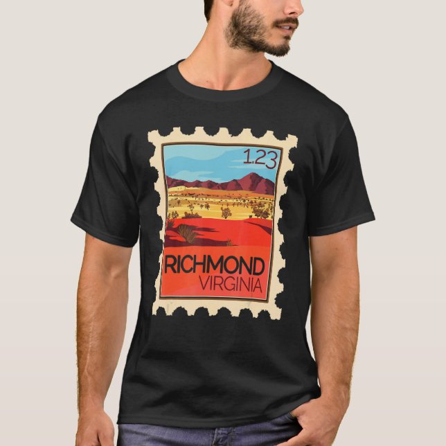 Camiseta Estampilla De Poescenario Con Paisaje Desierto Ric (Anverso)