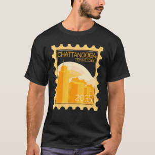 Camiseta Estampilla De Poescenario Con Puesta De Sol En Cha