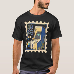 Camiseta Estampilla De Postage Con Máquina De Caza De Compu