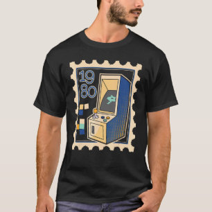 Camiseta Estampilla De Postage Con Máquina De Caza De Compu
