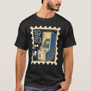 Camiseta Estampilla De Postage Con Máquina De Caza De Compu