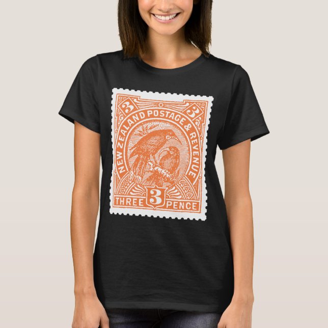 Camiseta Estampilla de rehenes antigua Naranja de Aves de N (Anverso)