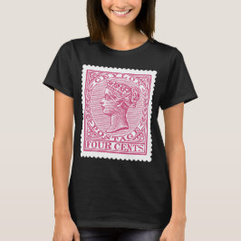 Camiseta Estampilla de rehenes antigua Reina Victoria de Ce