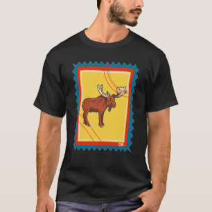 Camiseta Estampilla de rehenes Moose de los animales salvaj