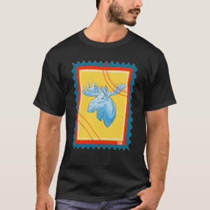 Camiseta Estampilla de rehenes Moose de nieve animal salvaj
