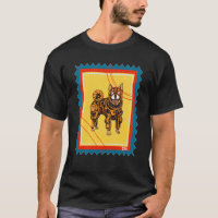 Estampilla de rehenes vintage Shiba Inu Steampunk