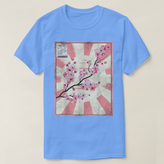 Camiseta Estampilla japonesa de la flor de cerezo Sakura (Diseño del anverso)