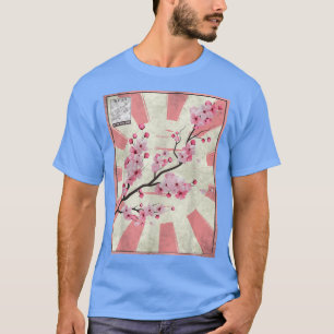Camiseta Estampilla japonesa de la flor de cerezo Sakura