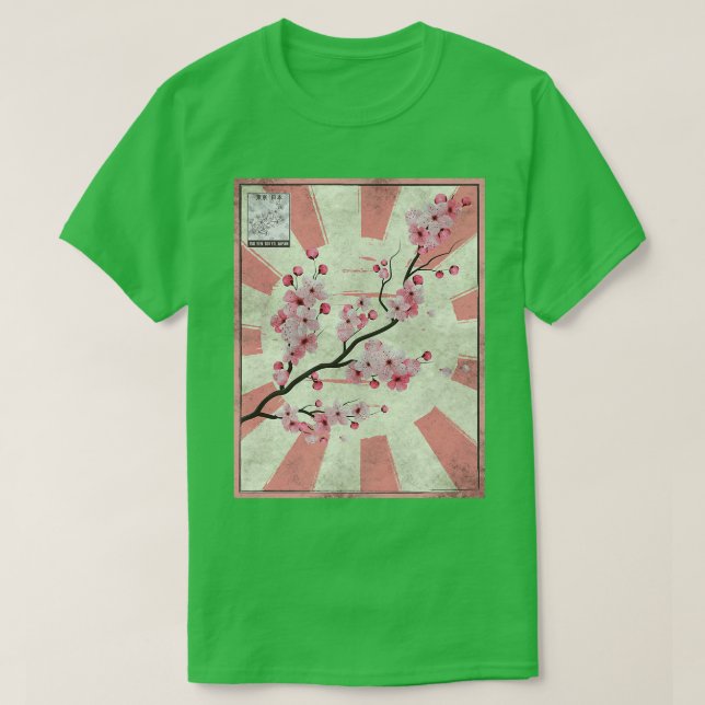 Camiseta Estampilla japonesa de la flor de cerezo Sakura (Diseño del anverso)