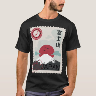 Camiseta Estampilla japonesa del Monte Fuji Tokio hizo cami