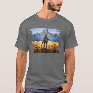 Camiseta Estampilla ucraniana vintage con bandera ucraniana