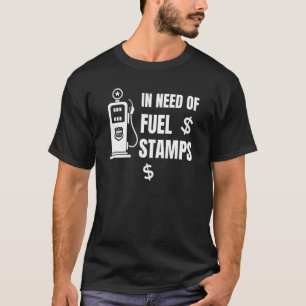 Camiseta Estampillas de combustible de alto precio de gasol
