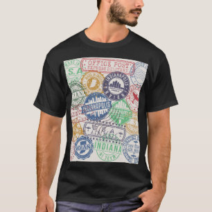 Camiseta Estampillas de Indianápolis: Juego de sellos de vi