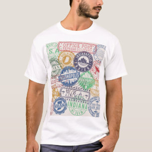 Camiseta Estampillas de Indianápolis: Juego de sellos de vi