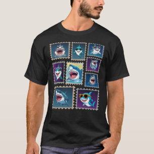 Camiseta Estampillas de tiburón 1