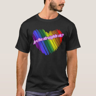 Camiseta ¿Están bien los rectos el humor LGBTQ+ gay rainbow