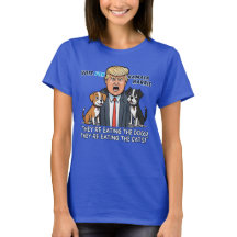 Están comiendo a los perros, es gracioso que Trump