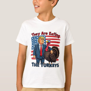 Camiseta Están Comiendo A Los Turcos Divertidos Donald Trum