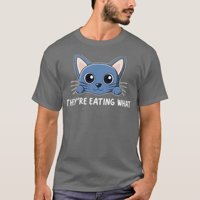 Camiseta están comiendo lo que están comiendo gato (Anverso)