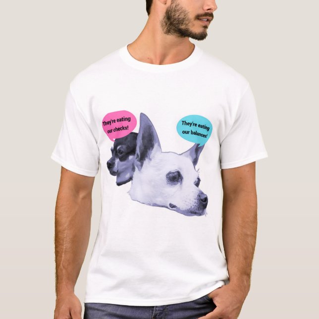 Camiseta ¡Están comiendo los perros! (Anverso)