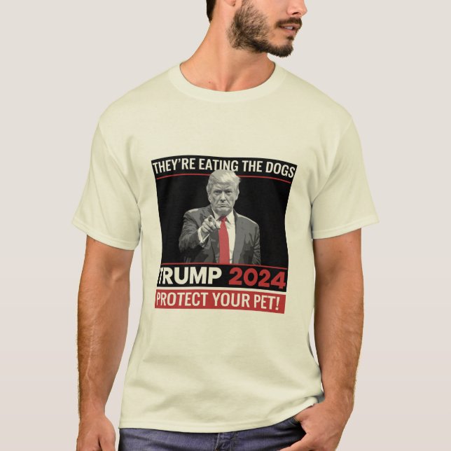 Camiseta Están Comiendo Los Perros Debate Trump 2024  (Anverso)