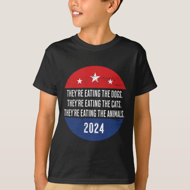 Camiseta Están comiendo los perros que comen los gatos Tru (Anverso)