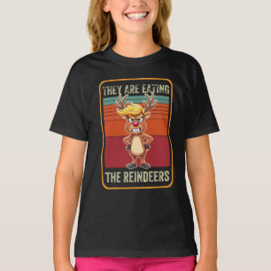 Camiseta Están comiendo los renos divertido Trump MAGA