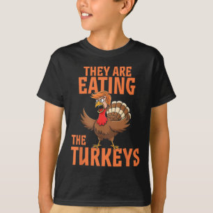 Camiseta Están comiendo pavo divertido Donald Trump Día de