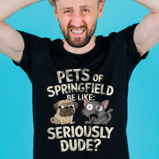 Camiseta Están comiendo perros comiendo gatos mascotas ante