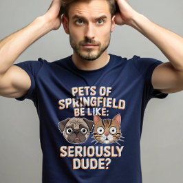 Camiseta Están comiendo perros gatos Mascotas Springfield